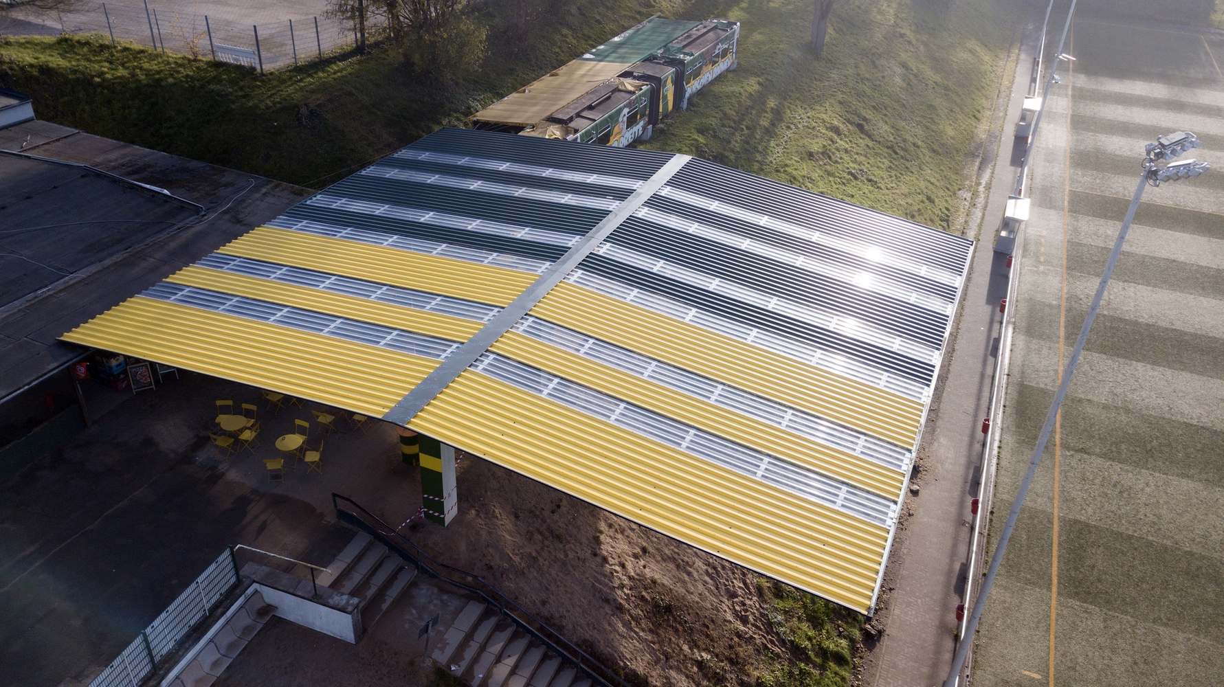 Neubau einer Tribünenüberdachung und Tribüne SV Breite Burschen Barmen